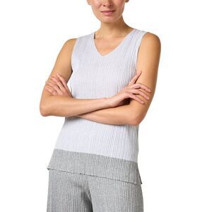 D.Exterior Womens  Grey Metallic Ribbed Tank